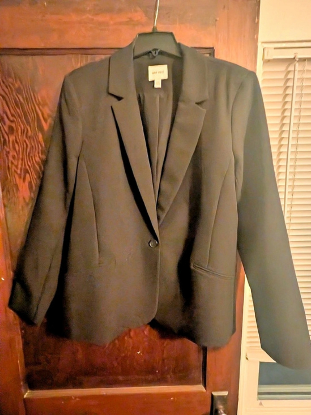 Nine West Classic Single Button Blazer Black XXL